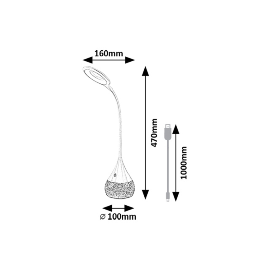 Rabalux - LED RGB prigušiva stona lampa LED/4W/230V bela