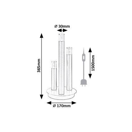 Rabalux - Stona lampa 3xG9/5W/230V zlatna