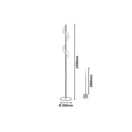 Rabalux - LED prigušiva dodirna podna lampa LED/12W/230V 3000K