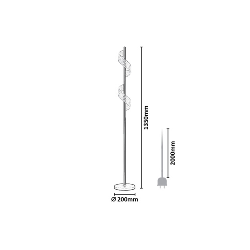 Rabalux - LED prigušiva dodirna podna lampa LED/12W/230V 3000K
