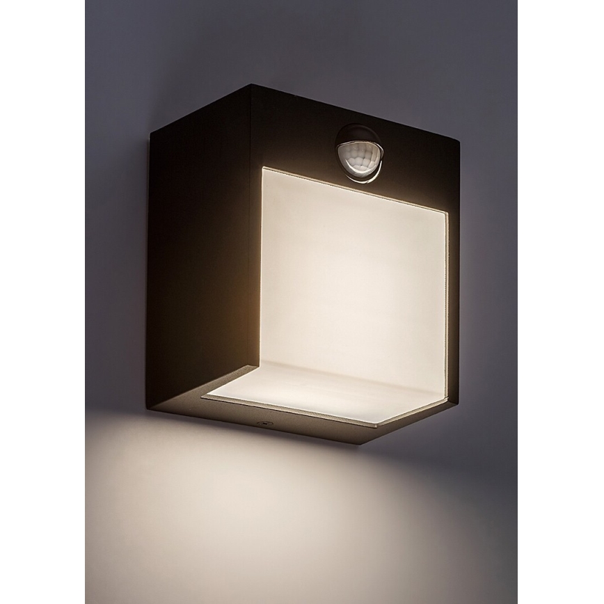 Rabalux - LED spoljašnje zidno svetlo sa senzorom LED/12W/230V crno IP44
