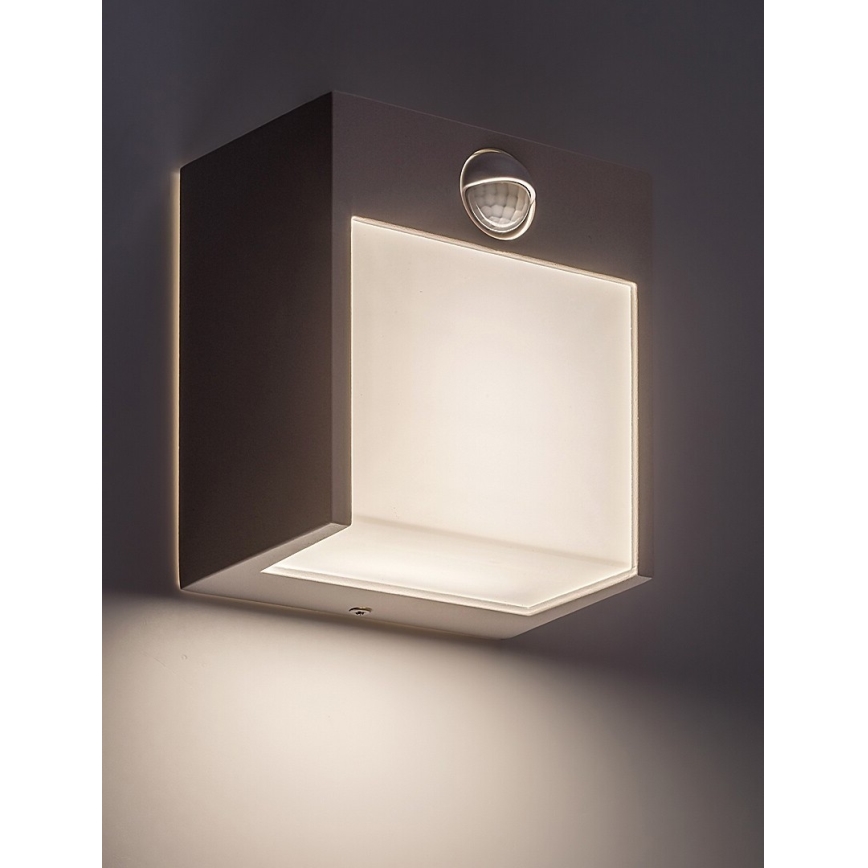 Rabalux - LED spoljašnja zidna svetiljka sa senzorom, LED/12W/230V, bela, IP44