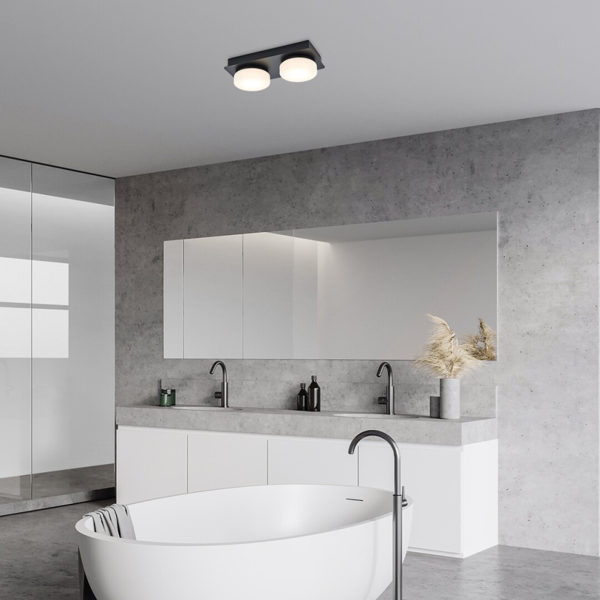 Rabalux - LED stropno kupatilsko svetlo 2xLED/5,5W/230V IP44 crna