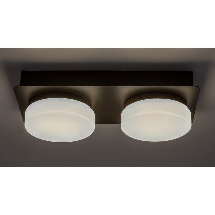 Rabalux - LED stropno kupatilsko svetlo 2xLED/5,5W/230V IP44 crna