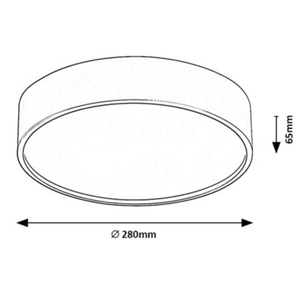 Rabalux - LED plafonsko svetlo LED/18W/230V IP44 4000K prečnik 28 cm crna