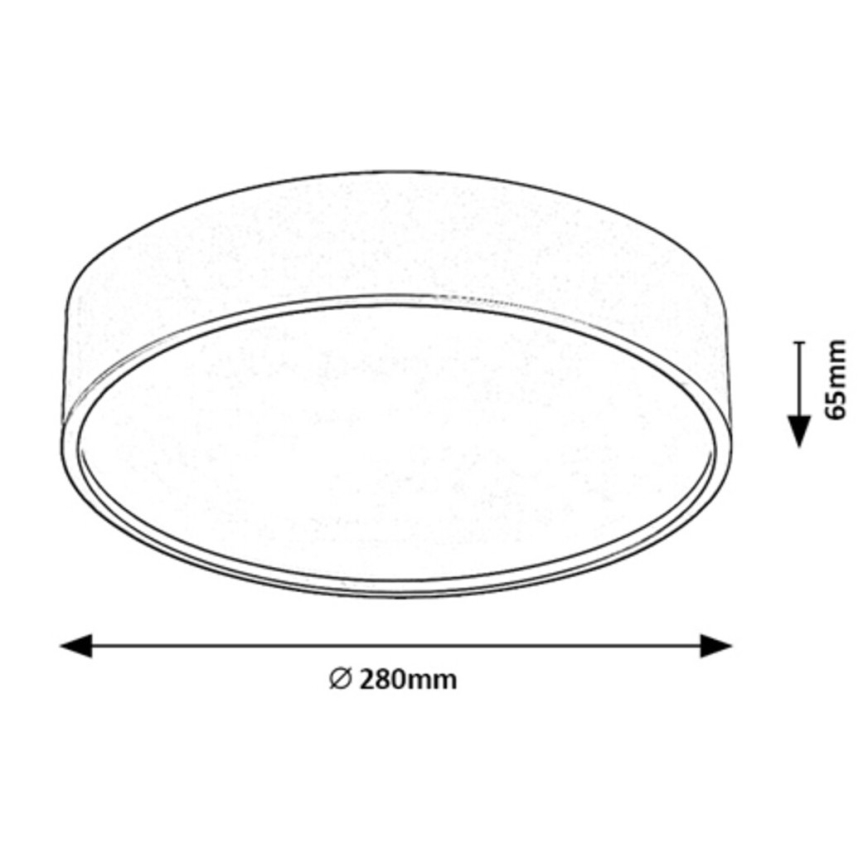 Rabalux - LED plafonsko svetlo LED/18W/230V IP44 4000K, srebrne boje, prečnik 28 cm