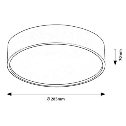 Rabalux - LED stropna svetiljka sa senzorom LED/19W/230V IP44 4000K prečnika 28,5 cm crna