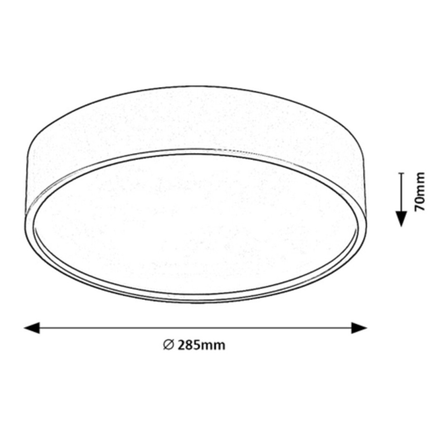 Rabalux - LED stropna svetiljka sa senzorom LED/19W/230V IP44 4000K prečnika 28,5 cm crna