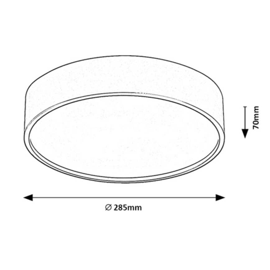 Rabalux - LED plafonsko svetlo sa senzorom LED/19W/230V, IP44, 4000K, fi 28,5 cm, belo