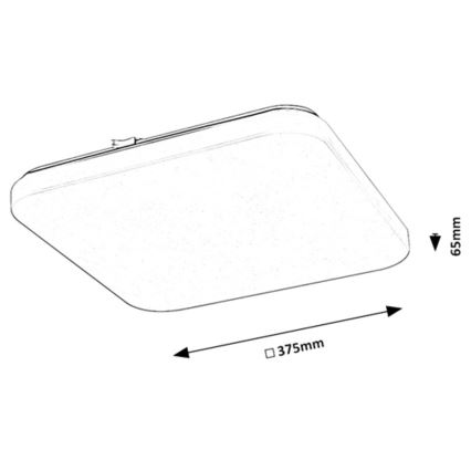 Rabalux - LED plafonjera sa senzorom LED/24W/230V 4000K 37x37cm