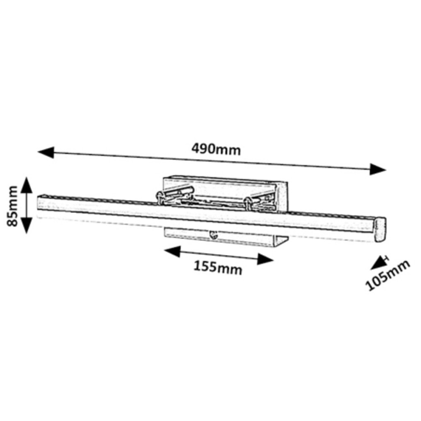 Rabalux - LED prigušiva dodirna rasveta za ogledalo LED/13W/230V IP44 3000/4000/6000K 49 cm