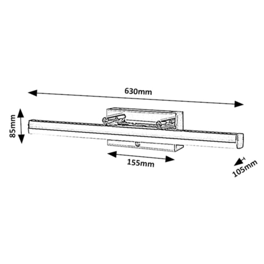 Rabalux - LED prigušiva dodirno osvetljenje za ogledalo LED/20W/230V IP44 3000/4000/6000K 63 cm