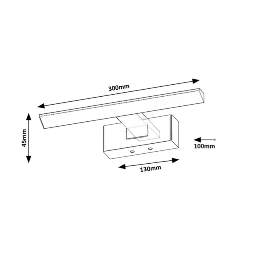 Rabalux - LED osvetljenje za kupatilsko ogledalo LED/6W/230V IP44 30 cm crna