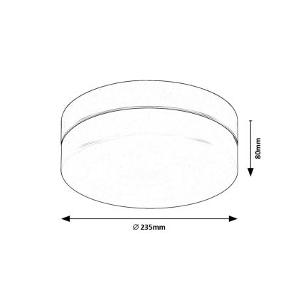 Rabalux - LED kupatilsko plafonsko svetlo LED/15W/230V IP44 4000K pr. 23 cm crna