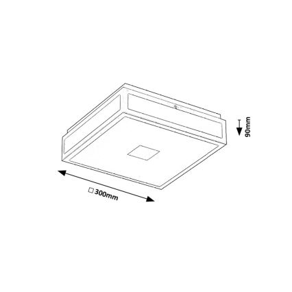 Rabalux - LED plafonsko svetlo za kupatilo LED/18W/230V IP44 30x30 cm belo