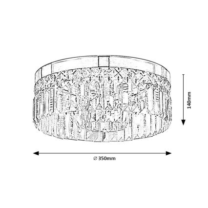 Rabalux - Plafonsko svetlo za kupatilo 6xG9/28W/230V IP44 prečnik 35 cm