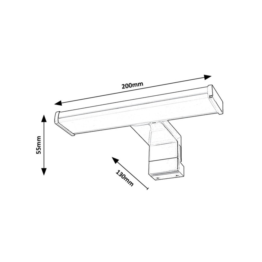 Rabalux - LED osvetljenje za ogledalo u kupatilu, 4W, 230V, IP44