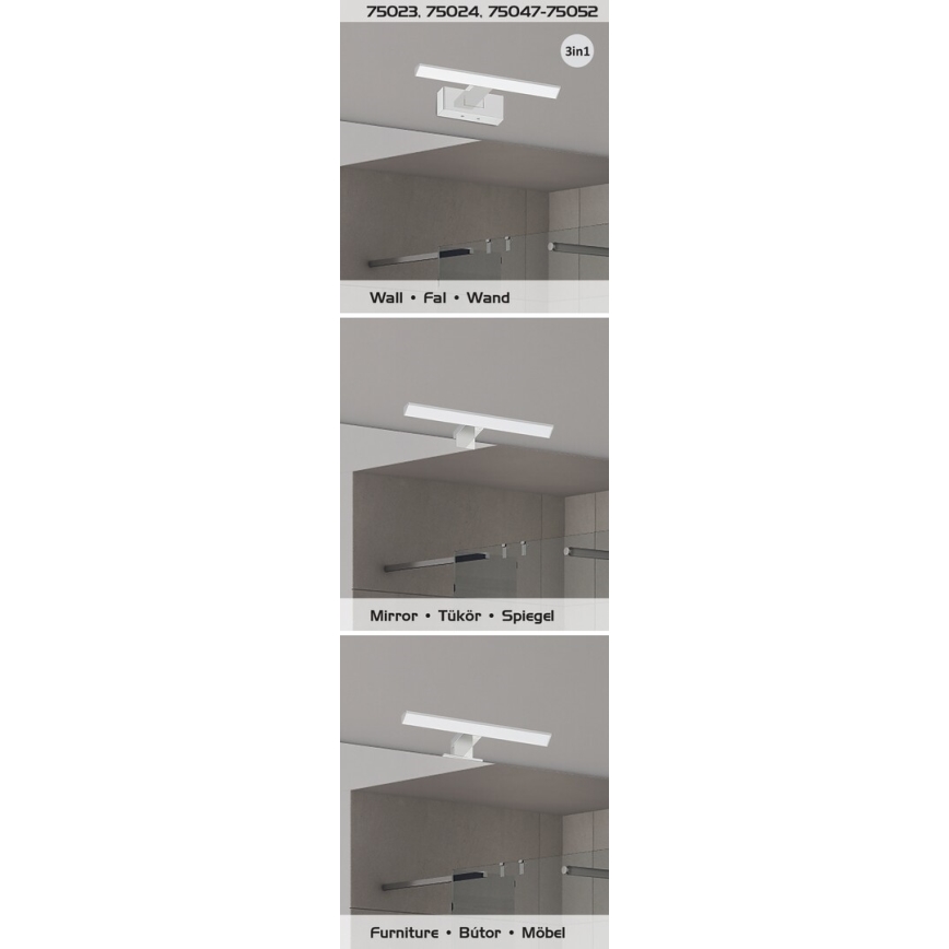 Rabalux - LED osvetljenje za kupatilsko ogledalo LED/4W/230V IP44 20 cm crna