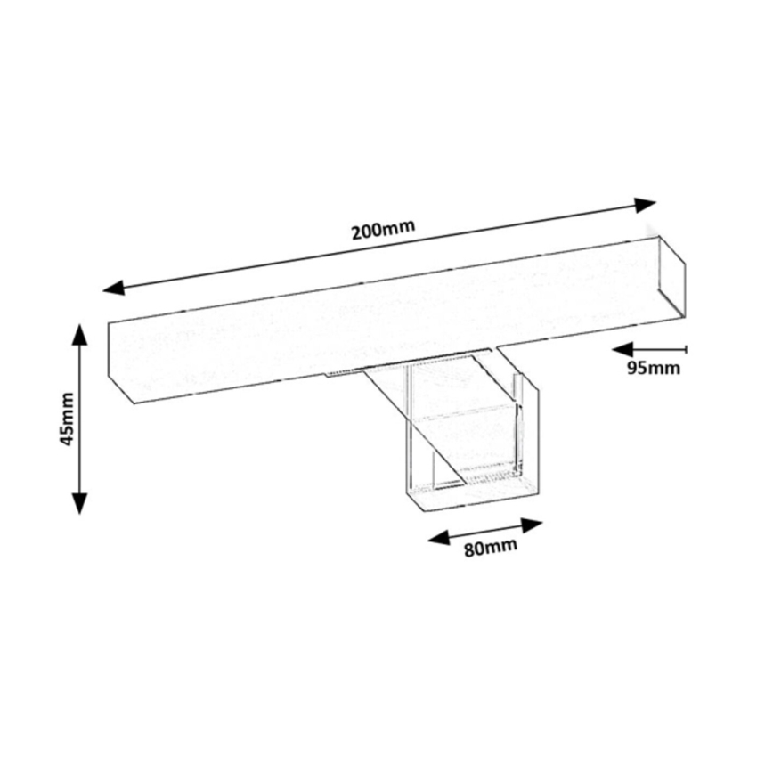 Rabalux - LED osvetljenje za kupatilsko ogledalo LED/4W/230V IP44 20 cm crna