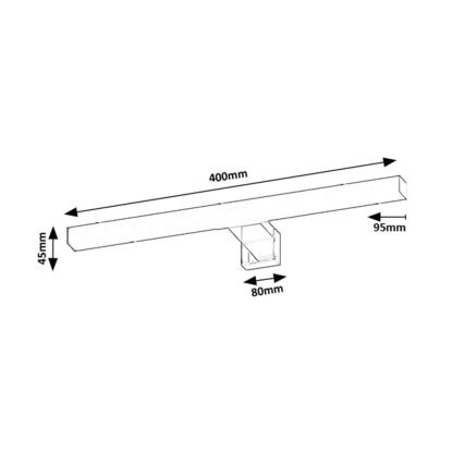 Rabalux - LED rasveta za kupatilsko ogledalo LED/6W/230V IP44 40 cm crna