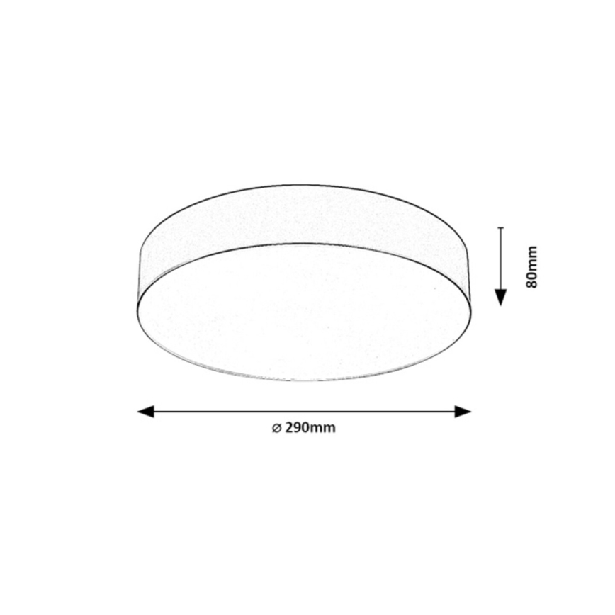 Rabalux - Spoljašnja plafonska svetiljka 2xE27/9W/230V prečnik 29 cm IP43 crna