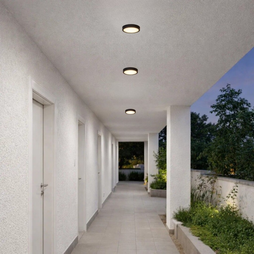 Rabalux - LED plafonsko svetlo za kupatilo LED/7W/230V Ø 12 cm IP44 crno