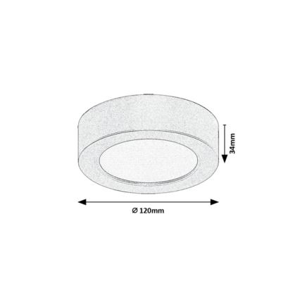 Rabalux - LED plafonsko svetlo za kupatilo LED/7W/230V Ø 12 cm IP44 crno