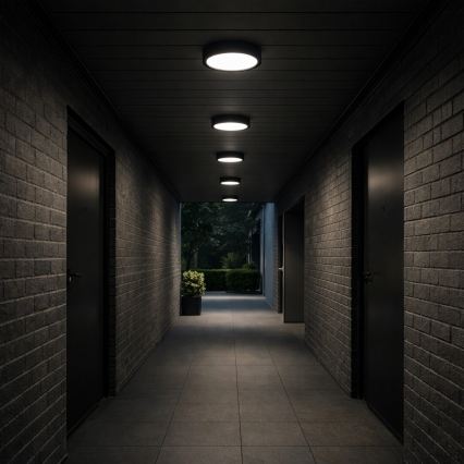 Rabalux - LED stropno svetlo za kupatilo, 30 W / 230 V, prečnik 30 cm, IP44, crno