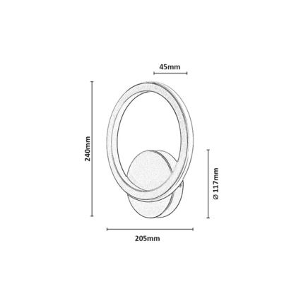 Rabalux - LED zidno svetlo za kupatilo LED/8W/230V IP44 antracit