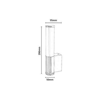 Rabalux - LED zidno svetlo za kupatilo LED/6W/230V IP44 crna