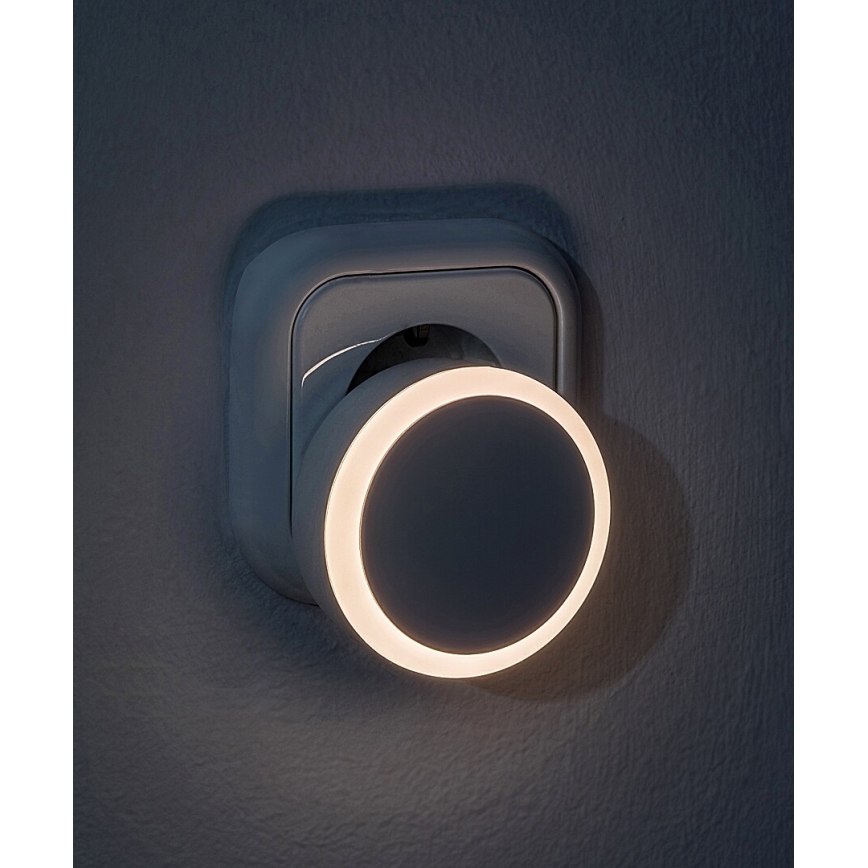 Rabalux - LED noćno svetlo sa senzorom sumraka za utičnicu LED/0,3W/230V 3000K
