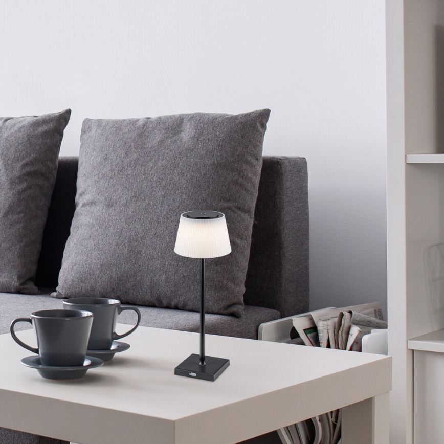 Rabalux - LED prigušiva punjiva stona lampa LED/4W/3,7V 1800 mAh 3000-5000K IP44 crna