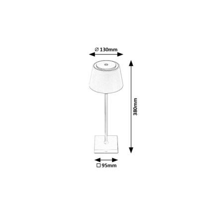 Rabalux - LED prigušiva punjiva stona lampa LED/4W/3,7V 1800 mAh 3000-5000K IP44 srebrna