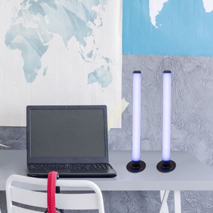 Rabalux - KOMPLET 2x LED RGB prigušiva stona lampa PACO LED/5W/5V + daljinski upravljač