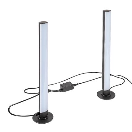 Rabalux - KOMPLET 2x LED RGB prigušiva stona lampa PACO LED/5W/5V + daljinski upravljač