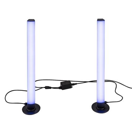 Rabalux - KOMPLET 2x LED RGB prigušiva stona lampa PACO LED/5W/5V + daljinski upravljač