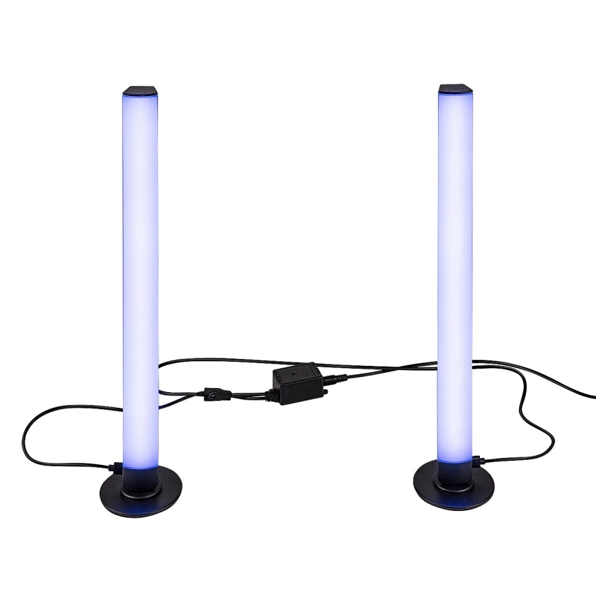 Rabalux - KOMPLET 2x LED RGB prigušiva stona lampa PACO LED/5W/5V + daljinski upravljač