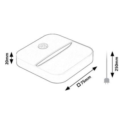 Rabalux - LED Noćno punjivo svetlo sa senzorom LED/0,15W/3,7V 3000K 300 mAh