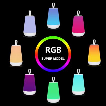 Rabalux - LED RGB prigušiva punjiva stona lampa LED/2W/5V 3000K 1800 mAh