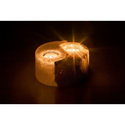 Rabalux - lampa od soli - svećnjak siva/bela