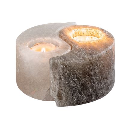 Rabalux - lampa od soli - svećnjak siva/bela
