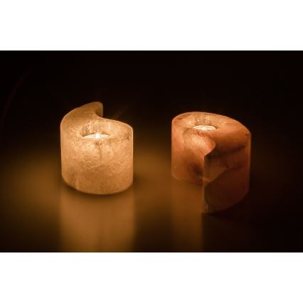 Rabalux - lampa od soli - svećnjak, narandžasta/bela