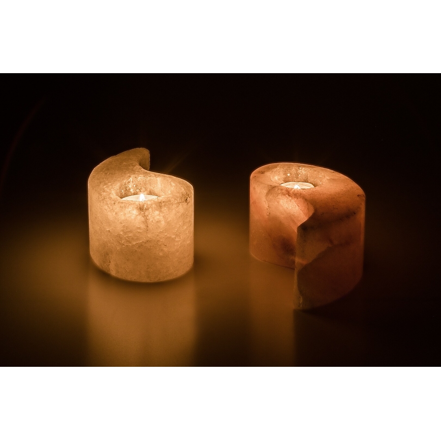 Rabalux - lampa od soli - svećnjak, narandžasta/bela