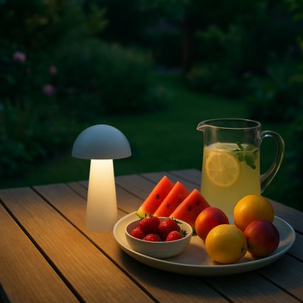 Rabalux - LED prigušiva dodirna punjiva spoljašnja lampa LED/1,5W/5V IP44 1200 mAh USB bela