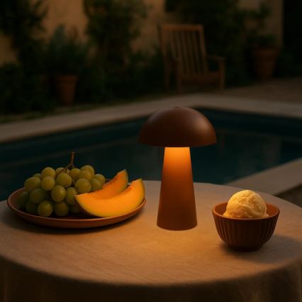 Rabalux - LED prigušiva dodirna punjiva spoljašnja lampa LED/1,5W/5V IP44 1200 mAh USB braon