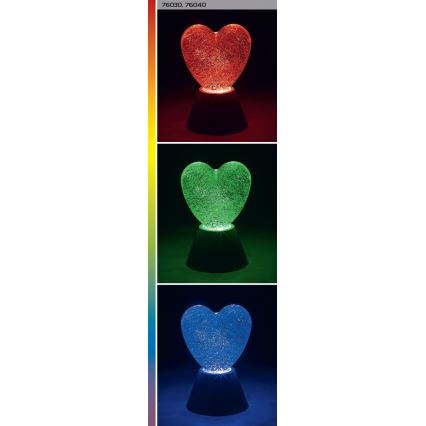 Rabalux - LED RGB Dekorativna lampa LED/0,8W/3xAA u obliku srca