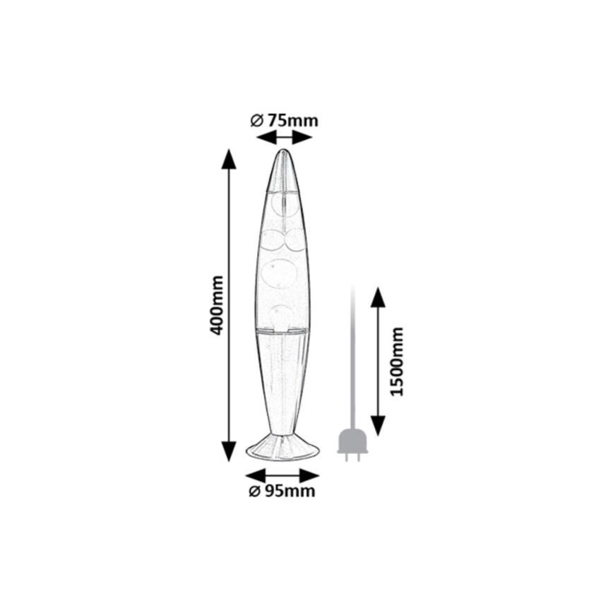 Rabalux - LED lava lampa LED/25W/230V