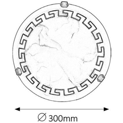 Rabalux - Plafonska svetiljka 1xE27/60W/230V