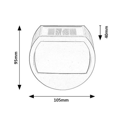 Rabalux - LED solarno zidno svetlo LED/0,5W/1,2V IP44 600 mAh