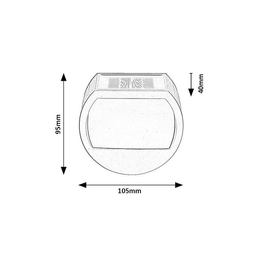 Rabalux - LED solarno zidno svetlo LED/0,5W/1,2V IP44 600 mAh